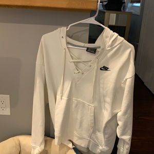 White Nike sweatshirt